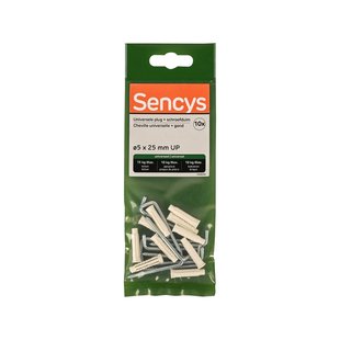 Sencys Universele Plug Nylon - Diam. 5x25mm - 10 Stuks
