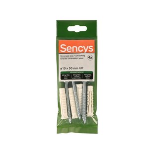 Sencys Universele Plug Nylon - Diam. 10x50mm - 4 Stuks