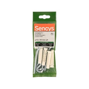 Sencys Universele Plug Nylon - Diam. 10x50mm - 4 Stuks
