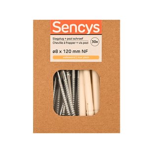 Sencys Plug Nylon - Diam. 8x120mm - 30 Stuks