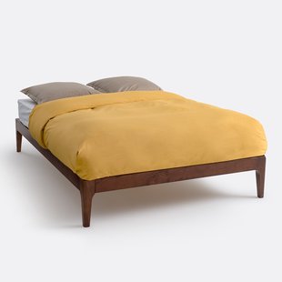 Bed in massief essenhout met lattenbodem , Agura