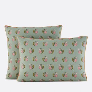 Kussensloop in gewassen katoen, bloemenprint, INA