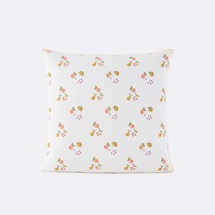 Kussensloop voor kinderbed, 50% gerecycled katoen, fruitprint, LILAS