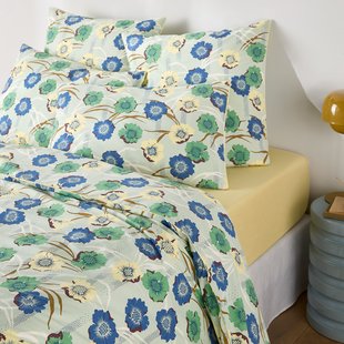 Dekbedovertrek in perkalkatoen, bloemenprint, MOWAN