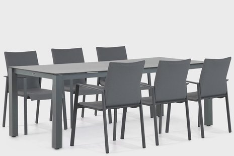 Lifestyle Rome/Yoko 220 cm dining tuinset 7-delig