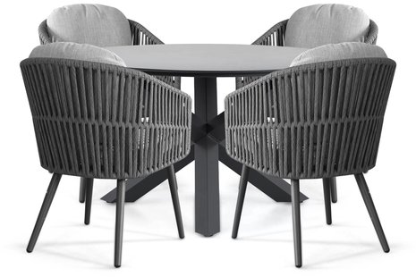 Santika Marani/Orino 130 cm dining tuinset 5-delig