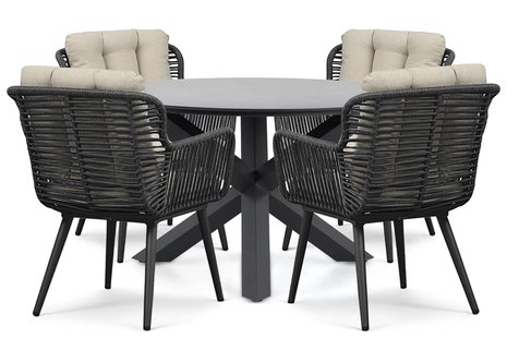 Coco Custa/Orino 130 cm dining tuinset 5-delig