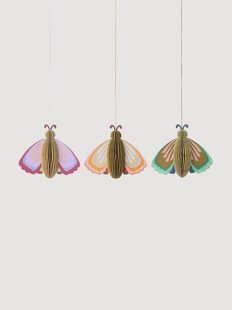Handgemaakte paashangers Butterflies, 3-delig