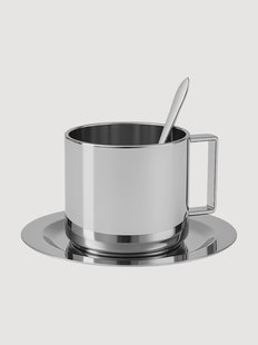Handgemaakt koffiekopje &amp; schoteltje Eternal, 2-delig