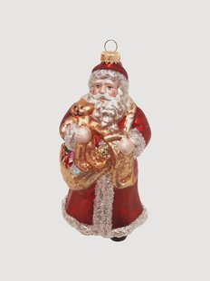 Handbeschilderde kerstboomhanger Nostalgic Santa