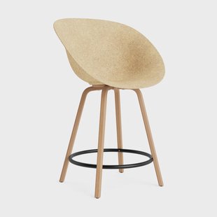 Normann Copenhagen Mat Bar Armchair armstoel 65 cm Hemp-beech-black steel