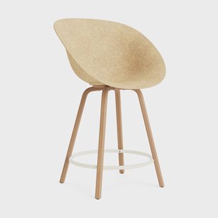 Normann Copenhagen Mat Bar Armchair armstoel 65 cm Hemp-beech-cream steel