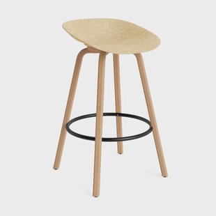 Normann Copenhagen Mat Barstool barkruk 75 cm Hemp-beech-black steel