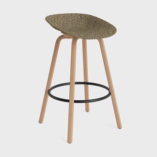 Normann Copenhagen Mat Barstool barkruk 75 cm Seaweed-beech-black steel