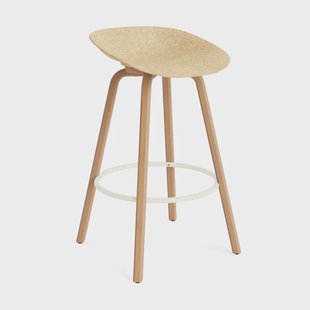 Normann Copenhagen Mat Barstool barkruk 75 cm Hemp-beech-cream steel