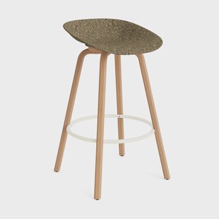 Normann Copenhagen Mat Barstool barkruk 75 cm Seaweed-beech-cream steel