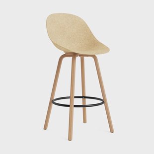 Normann Copenhagen Mat Bar Chair barkruk 75 cm Hemp-beech-black steel
