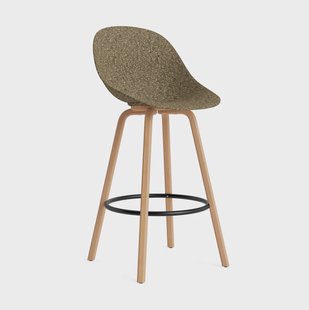 Normann Copenhagen Mat Bar Chair barkruk 75 cm Seaweed-beech-black steel