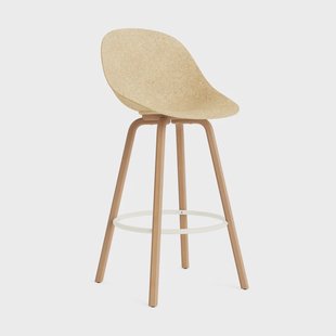 Normann Copenhagen Mat Bar Chair barkruk 75 cm Hemp-beech-cream steel