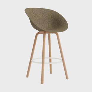 Normann Copenhagen Mat Bar Armchair armstoel 75 cm Seaweed-beech-cream steel
