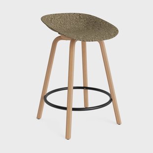 Normann Copenhagen Mat Barstool barkruk 65 cm Seaweed-beech-black steel