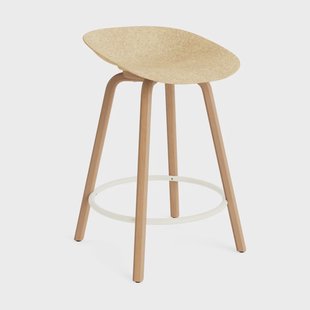 Normann Copenhagen Mat Barstool barkruk 65 cm Hemp-beech-cream steel