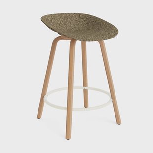 Normann Copenhagen Mat Barstool barkruk 65 cm Seaweed-beech-cream steel