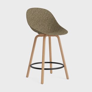 Normann Copenhagen Mat Bar Chair barkruk 65 cm Seaweed-beech-black steel