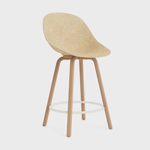Normann Copenhagen Mat Bar Chair barkruk 65 cm Hemp-beech-cream steel