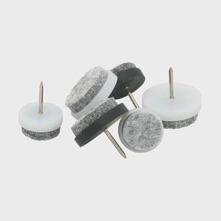 Guardian Guardian meubelvilt met spijker Ø17 mm 8-pack Zwart