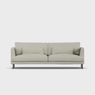 1898 Bredhult sofa Luiza Beige 3981-zwart staal, 3-zits