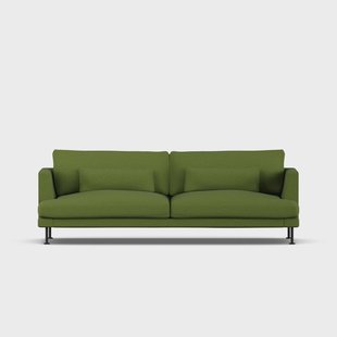1898 Bredhult sofa Luiza Green 3975-zwart staal, 3-zits