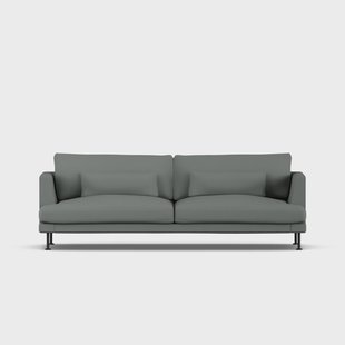 1898 Bredhult sofa Caleido Grey 1240-zwart staal, 3-zits