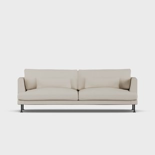 1898 Bredhult sofa Jump Beige 1956-zwart staal, 3-zits