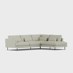 1898 Bredhult sofa Luiza Beige 3981-zwart staal, 3-zits A1