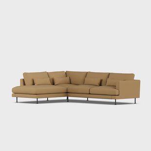 1898 Bredhult sofa Same Ochre 6676-zwart staal, 3-zits A2