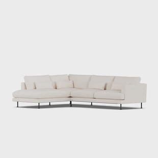 1898 Bredhult sofa Caleido Beige 9600-zwart staal, 3-zits A2