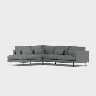 1898 Bredhult sofa Caleido Grey 1240-zwart staal, 3-zits A2