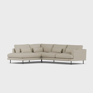 1898 Bredhult sofa Bern Beige 0341-zwart staal, 3-zits A2