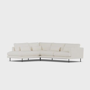 1898 Bredhult sofa Jump Off White 1954-zwart staal, 3-zits A2