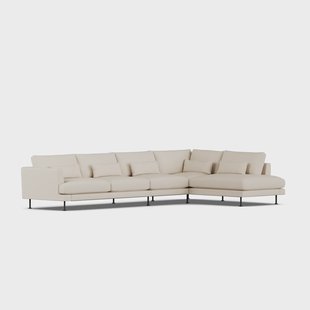 1898 Bredhult sofa Same Beige 6670-zwart staal, 4-zits B1