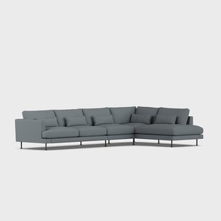 1898 Bredhult sofa Same Blue 6678-zwart staal, 4-zits B1