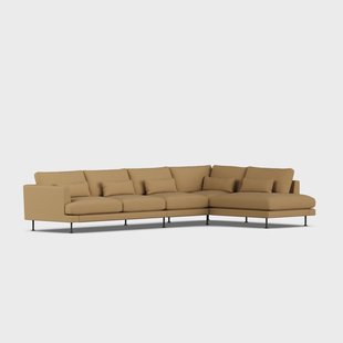 1898 Bredhult sofa Same Ochre 6676-zwart staal, 4-zits B1