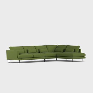 1898 Bredhult sofa Luiza Green 3975-zwart staal, 4-zits B1