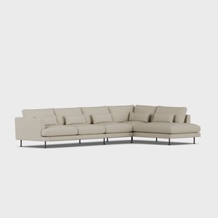 1898 Bredhult sofa Bern Beige 0341-zwart staal, 4-zits B1