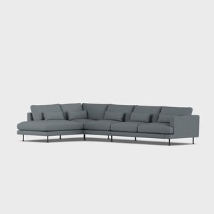 1898 Bredhult sofa Same Blue 6678-zwart staal, 4-zits B2