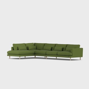 1898 Bredhult sofa Luiza Green 3975-witgeoliede eiken, 4-zits B2