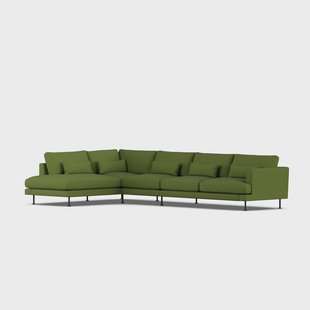 1898 Bredhult sofa Luiza Green 3975-zwart staal, 4-zits B2