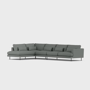 1898 Bredhult sofa Caleido Grey 1240-zwart staal, 4-zits B2