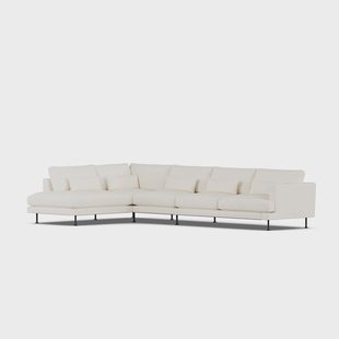 1898 Bredhult sofa Jump Off White 1954-zwart staal, 4-zits B2